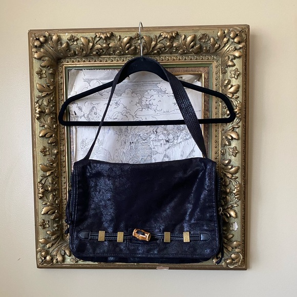Vintage Matt &Nat Black double zipper shoulder bag